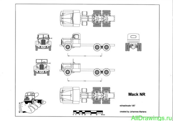 Mack NR чертежи (рисунки) грузовика